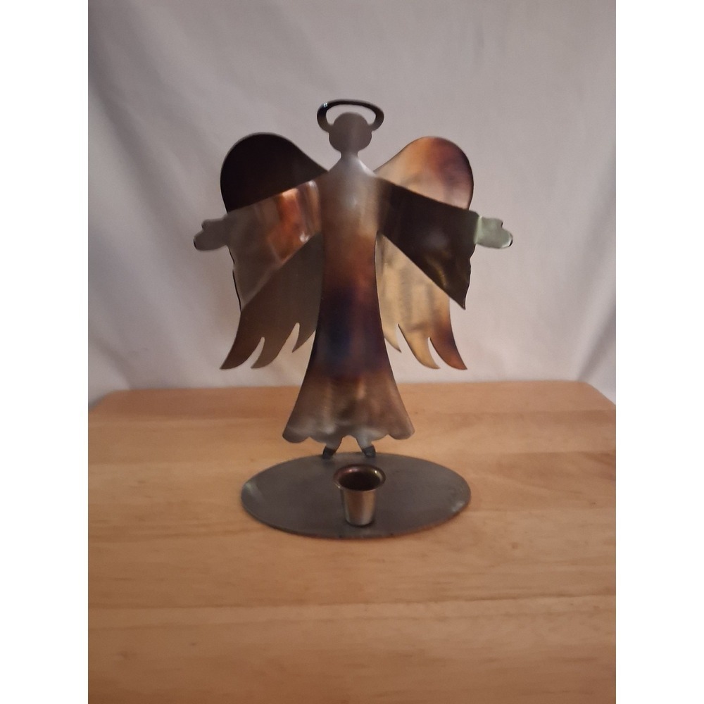 Metal Candle Holder 10 inches tall and 7 inches wide - Picture 3 of 4